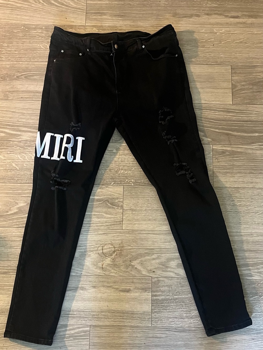 Black Men's Distressed Amiri Jeans